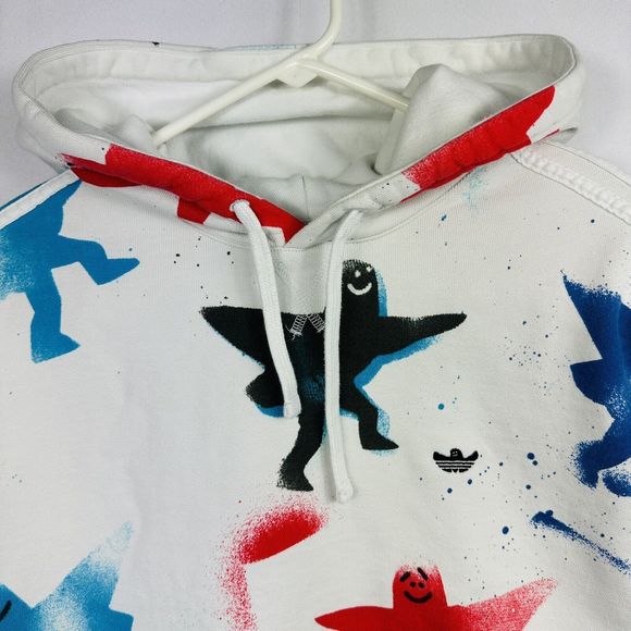 Adidas Shmoo Hoodie AOP White Men's Size Medium Pullover All Over Print FM1438 - Picture 7 of 15